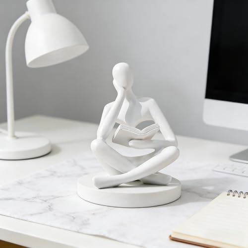 Estatua de pensador para decoración de estantería miniatura 5