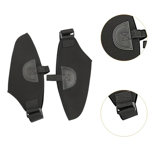 2Pcs Ski Boot Covers for Double Board Ski Boots, Thick Black Neoprene Protection Covers, Waterproof Snowboard Shoe Covers to Keep Feet Dry and Warm2