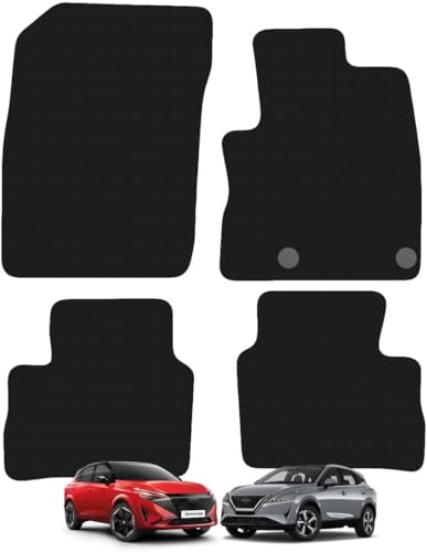Car Mats For Nissan Qashqai Hybrid (J12) 2021+ Onwards Car Mats UK-Made Tailored Fit Carpet Floor Mats Full Coverage Compatible Accessory By Carsio
