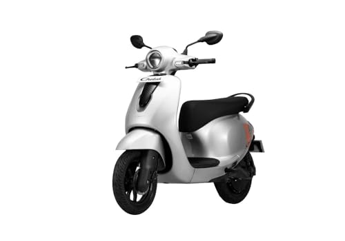 Image of Chetak C2501 by Bajaj Auto High Speed Electric Scooter with charger - Opalescent Silver - Ex-Showroom