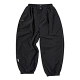 SYJYM Pantalon de ski pour femmes, imperméable, coupe ajustée, vêtement de ski décontracté pour hommes pour activités extérieures, Noir , M