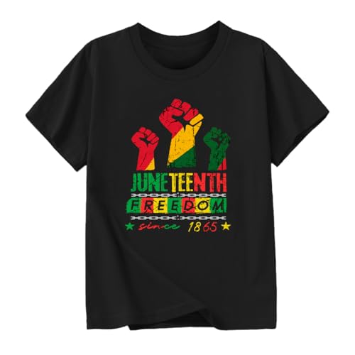 Goengmo Juneteenth 1865 Tees for Kids Freeish Shirt Black History Shirt Freedom Clothes 7-8 Years