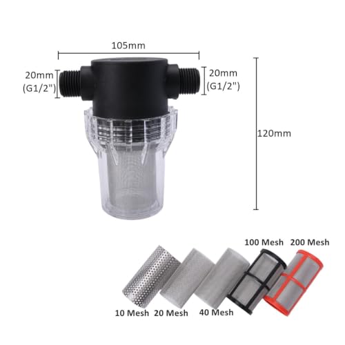 Filtro de manguera de jardín con conector rápido para un riego eficiente y sin impurezas 3