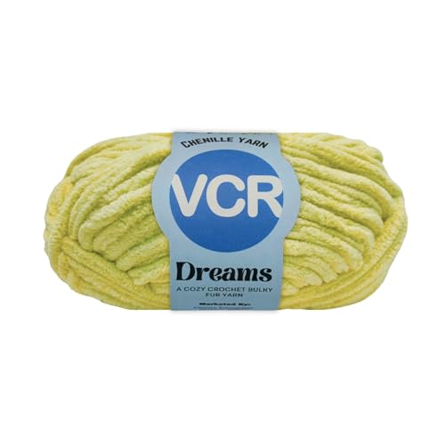 Image of VCR Neon Yellow, 100 Grams Hank, 60 Meters Length, Premium Polyester Ball for Crochet and Knitting, Pack of 1 Yarn, Soft and Bulky Fur Suitable for DIY