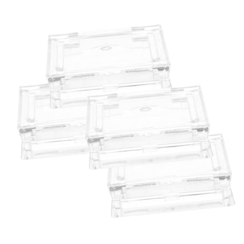 FRCOLOR 4個透明アイシャドウパレット 小型携帯用空ケース 高耐久プラスチック製 リップバーム チーク ハイライター収納 化粧品トラベルコンテナ