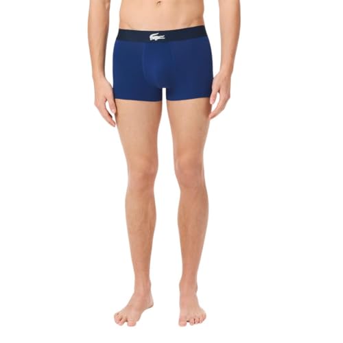 Pack de 3 Lacoste trunks con estampado diagonal y algodón elástico fresco 6