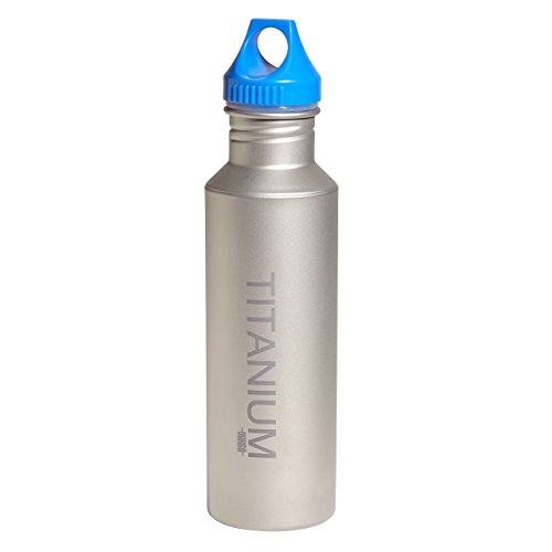 Vargo Titanium Water Bottle with Blue Lid: Lightweight, Durable, and Eco-Friendly Hydration for Outdoor Adventures