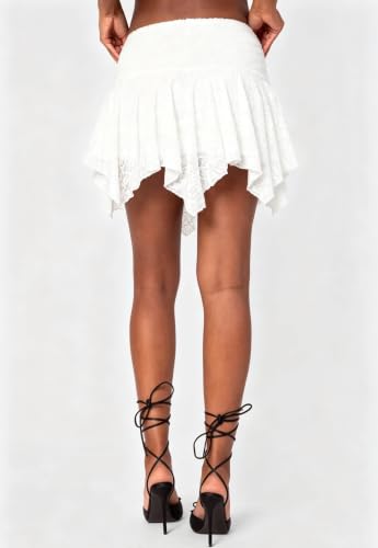 Image of Womens Y2k Ruffle Bloomer Short Lolita Layered Lace Mini Skirt