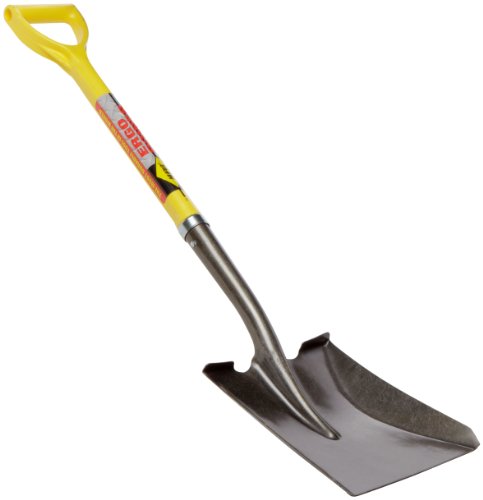 Nupla SP14D-E #2 Ergo Power Square Point Shovel, Hollow Back Blade, D Grip, 14 Heavy Gauge, 27