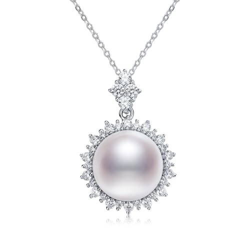 Pearl Pendant Necklace Elegant Jewelry Gift for Wife Mom Girlfriend Her Women June Birthstone for Anniversary Birthday