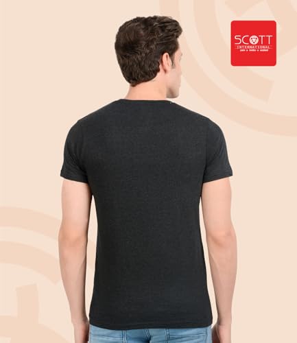 Image of Scott International Men's Regular Fit T-Shirt | Men's T-Shirt | Tees for Man | Tshirt for Men Stylish | Round Neck Tshirt for Man