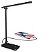 Lampada da scrivania a LED, dimmerabile 3 modalità di illuminazione 5 livelli di luminosità, lampade da tavolo pieghevoli accattivanti con porta di ricarica USB(Black)