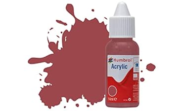 Humbrol Acrylic Paint No. 73 Wine Matt dropper bottle, 14ml, DB0073