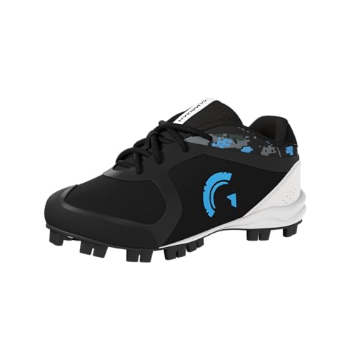 Guardian Baseball and Softball Low Top Cleats for Youth Boys and Girls - Black/Royal, 7