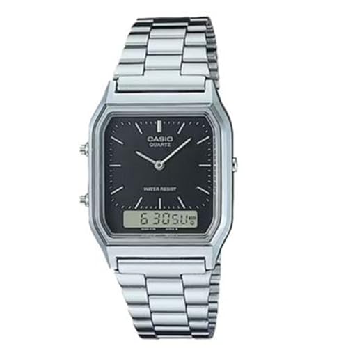 Casio Herren-Armbanduhr AQ-230A-1DMQYES, Stahl, Schwarz