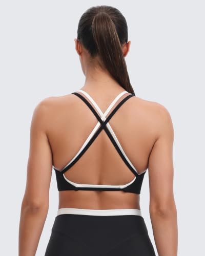 Image of Aoxjox Women's Workout Sports Bras Fitness Metamorph Sienna Twist Bra Yoga Crop Tank