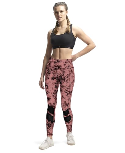 Image of Mehrang Women's Printed Gym wear /Active Wear Tights Strechable Leggings with Breathable Mesh and Side Pockets