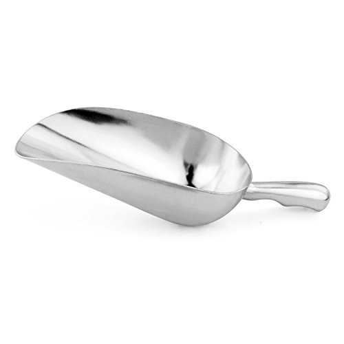 New Star Foodservice 34547 One-Piece Cast Aluminum Round Bottom Bar Ice Flour Utility Scoop, 24 -Ounce, Silver (Hand Wash Only) #TOP2