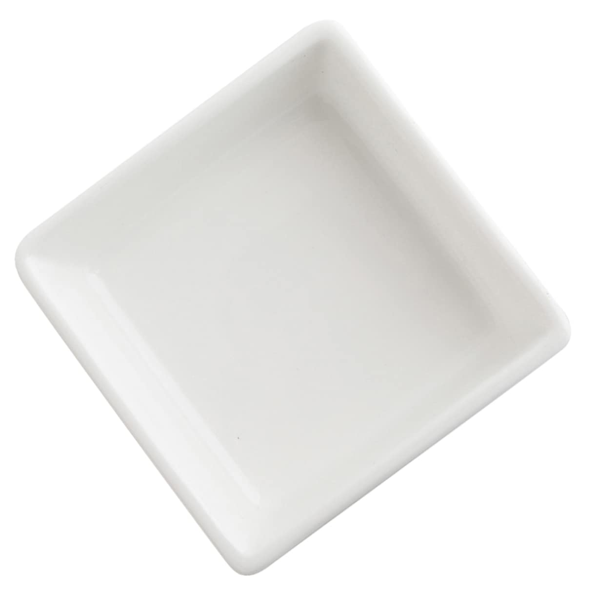 KICHOUSE Ceramic Square Gu Sauce Dish Wasabi Dish Small Dipping Sauce Bowl Seasoning Dish Appetizer Dishes Bbq Sauce Bowl Serving Dishes for Entertaining Dip Bowls Fruit Bowl Ceramics White