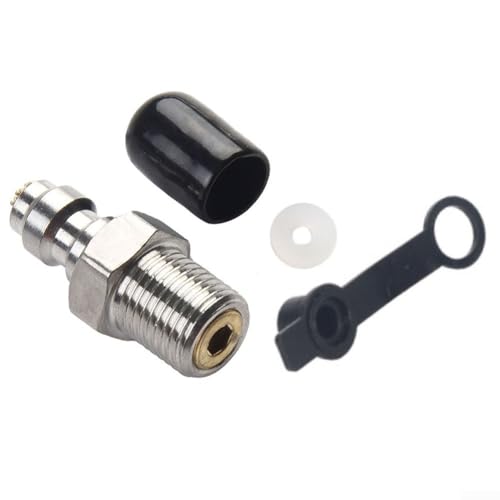 Acoplador de liberación rápida de 1/8 pulgadas, kit de acoplador rápido neumático de acero inoxidable para adaptador macho M10x1 de 8 mm