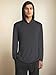 Latuza Men's Bamboo Viscose Hooded Pajama Top Long Sleeve Sleep Shirt XXL Dark Gray