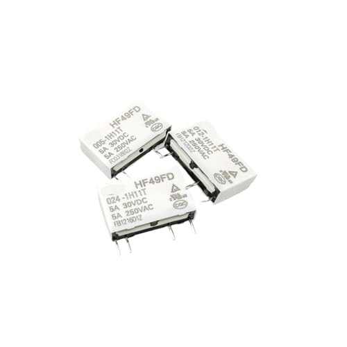 Relais de puissance HF49FD-005-1H11T normalement ouvert 5A 4 broches pour circuit imprimé