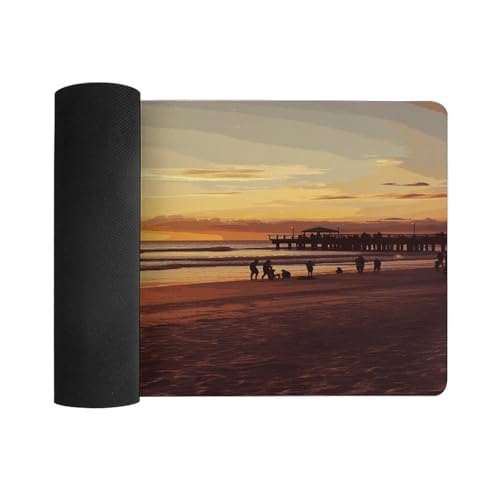 Tapete de escritorio grande Sunset Beach de goma miniatura 3