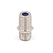 VCE 3GHz Coaxial Cable Connector, RG6 Coax Cable Extender F-Type Nickel Plated Adapter Female to Female for TV Cables, 5 Pack