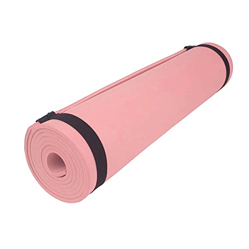 Esterilla Yoga de Goma Eva Ligera con Espuma de Alta Densidad Alfombrilla Antideslizante 50 x 180 Centímetros Rosa