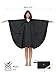 SaphiRose Unisex Rain Poncho Hooded Waterproof Raincoat for Adults Women (Black)