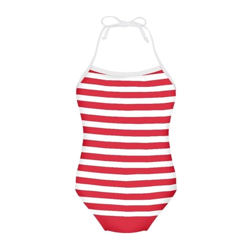 Image of Girls One Pieces Christmas Swimsuit Cute Swimwear Bathing Suits Beach Sport Halter Swimwear Vacation Pool Party Size