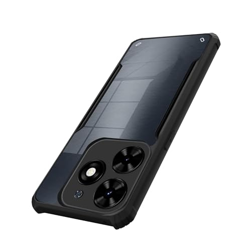 Amazon Brand - Solimo Shockproof Clear Back Cover for Infinix Smart 8 HD | 360 Degree Protection | Infinix Smart 8 HD Back Cover Case (PC & TPU, Black Bumper) (B0D2PC98QF) Amazon Price History, Amazon Price Tracker