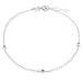 Produktbild Bling Jewelry Rosa Kristall Runde Kugel Bead Kette Fußkettchen Hotwire Armband Für Damen 925 Sterling Silber Für 9-10-Zoll Extender