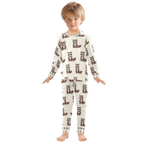senya Sitting Raccoon Cute Pajamas Set Long Sleeve Soft Cotton Sleepwear 2 Piece3