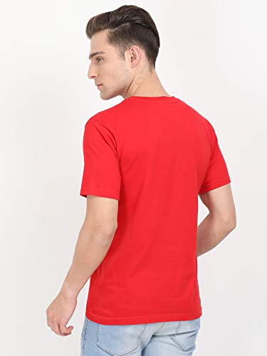 Image of FLEXIMAA Men's Cotton Round Neck Plain Half Sleeve T-Shirt