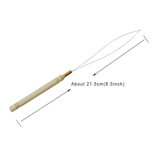 Image of Hair Extensions Tool Kit: 200 Pcs Silicone Lined Micro Links Beads, 1 Three Hole Hair Pliers, 1 Roll Sewing Thread, 1 Loop Needle Threader, 1 Pulling Hook Needle, 8 Sewing Needles (Brown)