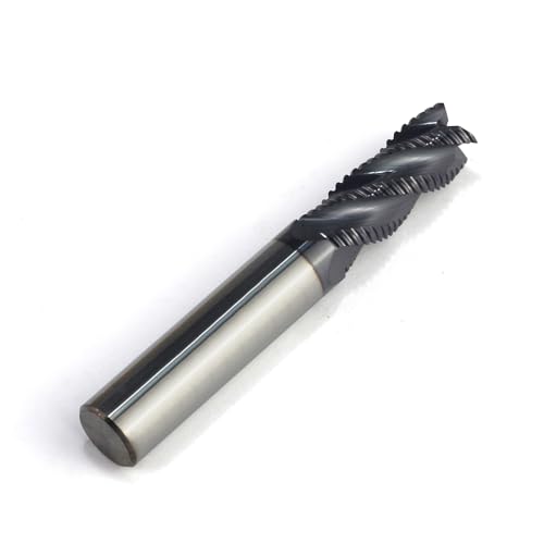 Image of Roughing End Mill JESTUOUS Carbide Square Nose 4 Flute Fine Tooth Bit 1 /2 inch Shank Dia. 1-1 /4 inch Flute Length for Milling Metal Steels,1 Piece