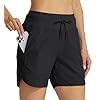 Willit Women’s Athletic Running Shorts 5″ Quick Dry Workout Hiking High Waisted Active Gym Exercise Zipper Pocket