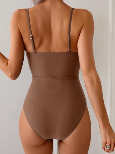 Image of Eomenie Womens Cutout One Piece Swimsuit with Ring Linked Sexy Monokini Bathing Suit for Beach Vacation