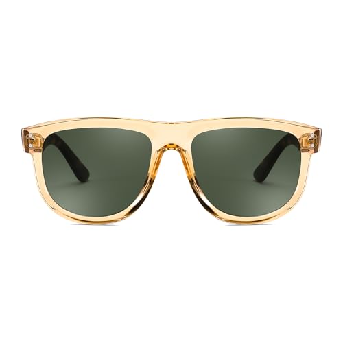 FEISEDY Square Sunglasses for Women Men Unisex Curved Style Shades Designer Sun Glasses B02142