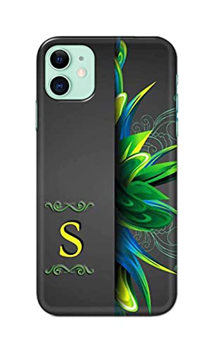 Image of Name II Initial II Letter Alphabet S Hard Back Case Cover for Apple iPhone 11 (6.1 inch), A2221, A2111 Back Cover -(J5) VNS2222