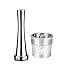 MISDD Filtro para cafetera Filtro de café Reutilizable de Acero Inoxidable de café de Filtro de sabotaje Conjunto Recargable Cápsulas Copa Pod Tamper for Illy X9 X8 X7.1 Y1.1 Y3 Y5 Robusta