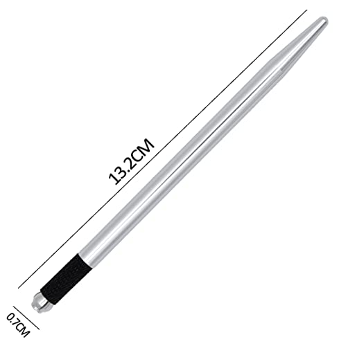 XIAOYU 10 Pieces Microblading Pens Kit Light Manual Fog Tattoo Eyebrow Pens for Makeup Handmade Eyebrow Tool Supplies(Silver) - Image 3