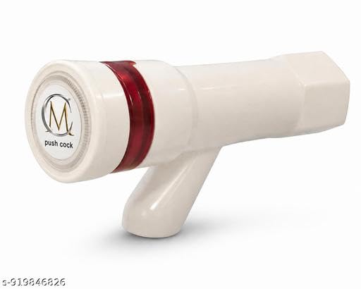 Image of PVC Push Cock Tap with Female Thread for Water Cooler, Kitchen & Bathroom | Durable Leak-Resistant Plastic Fauce (Pack of 6)