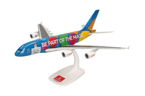 Herpa Maquette Avion Emirates Airbus A380 “Destination Dubai” – A6-EOT, echelle 1/200, Snap-fit Model, pièce de Collection, d'avion avec Support, Figurine...