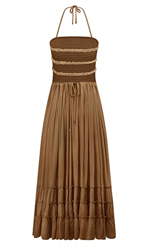Image of R.Vivimos Womens Summer Boho Sexy Backless Long Dresses