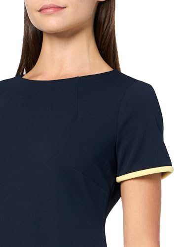 Image of Tommy Hilfiger Women's Short Sleeve Jewel Neck Contrast Piping Mini Shift Dress