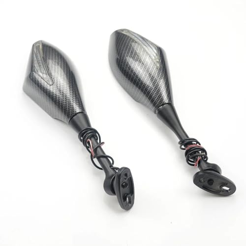 Rétroviseurs de moto clignotants carbone pour CBR 600 RR 03-14