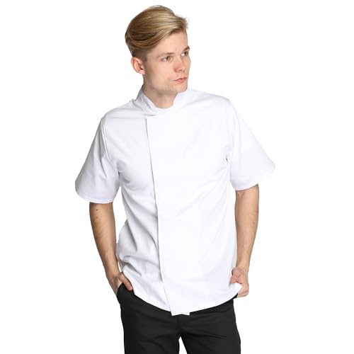 Tibard Short Sleeve Coolmax Chef Jacket (White Medium (Chest 38-40))