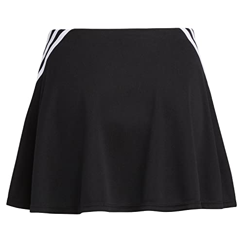 adidas girls 3 Stripe Skort, Black, 6 Plus2